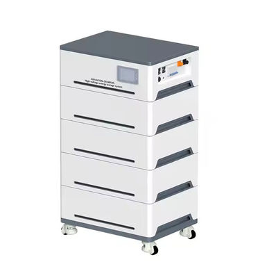 품질 15.36kWh 겹쳐질 수 있는 온-인-원 에너지 저장 시스템 5kW 하이브리드 인버터 51.2V 100Ah LiFePO4 3 모듈 RS485 CAN 와이파이 홈 태양광 백업 전력 공장