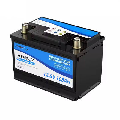 12.8V 108ah 1360CCA 재충전 가능한 Lifepo4 배터리 1382WH BMS 내장 명소 전압으로 자동차 엔진 시작 및 중지