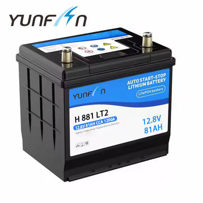 시작 및 정지 시스템 높은 에너지 밀도 라이프PO4와 함께 12.8V 81ah 리?? 이온 자동차 배터리