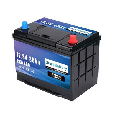품질 12V 80Ah LiFePO4 딥 사이클 & 시작 배터리 800CCA 블루투스 - 1024Wh 태양 해상 RV 스마트 BMS와 함께 오프 그리드 리?? 배터리 공장