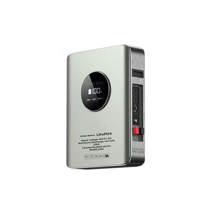 품질 YF51100 WM 벽 마운트 LiFePO4 배터리 5.12kWh 태양 저장 배터리 LCD 디스플레이 및 스마트 BMS와 함께 홈 백업 오프그리드 및 자체 소비 공장