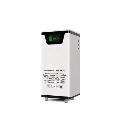 품질 51.2V 300Ah 바닥 설치형 LiFePO4 배터리 15.36kWh 태양광 저장 장치 (LCD 디스플레이, 스마트 BMS, RS485, CAN, IP55 등급, 도매 및 개인 상표 솔루션 포함) 공장